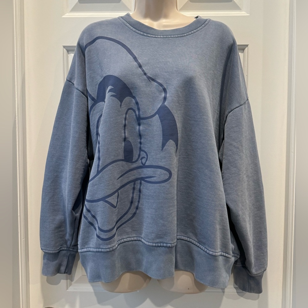 GAP Disney Donald Duck women’s blue crewneck  Sweatshirt - Picture 6 of 8